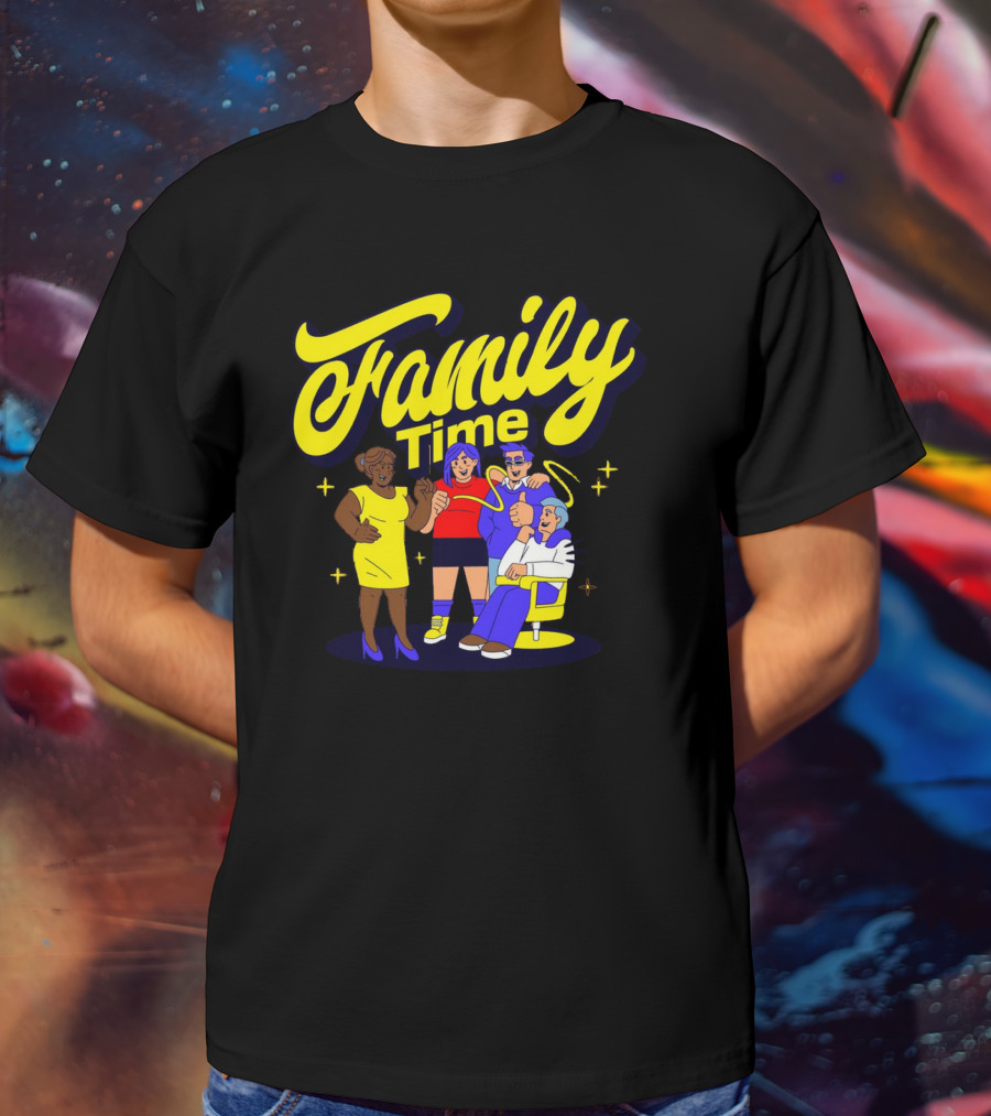 Family Time Lively Group Hug Together T-Shirt