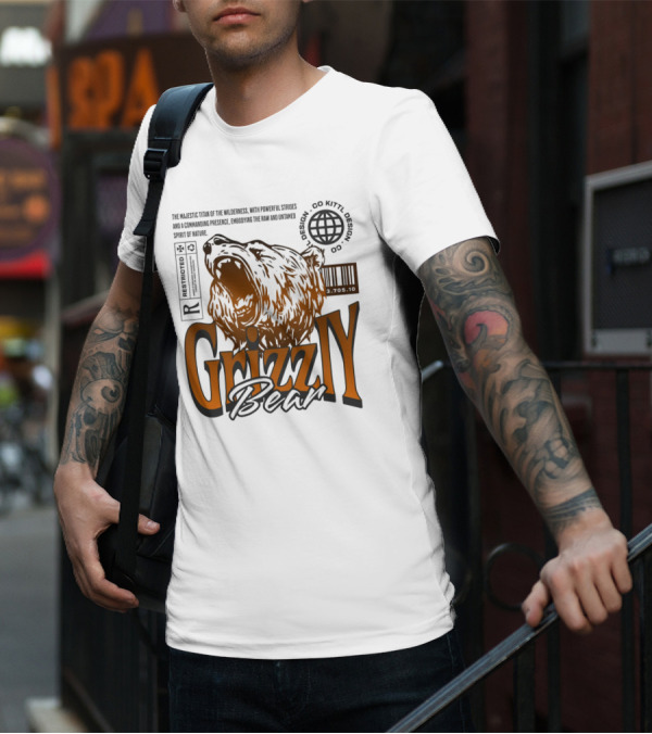 Grizzly The Majestic Titan Of The Wilderness Untamed Spirit T-Shirt