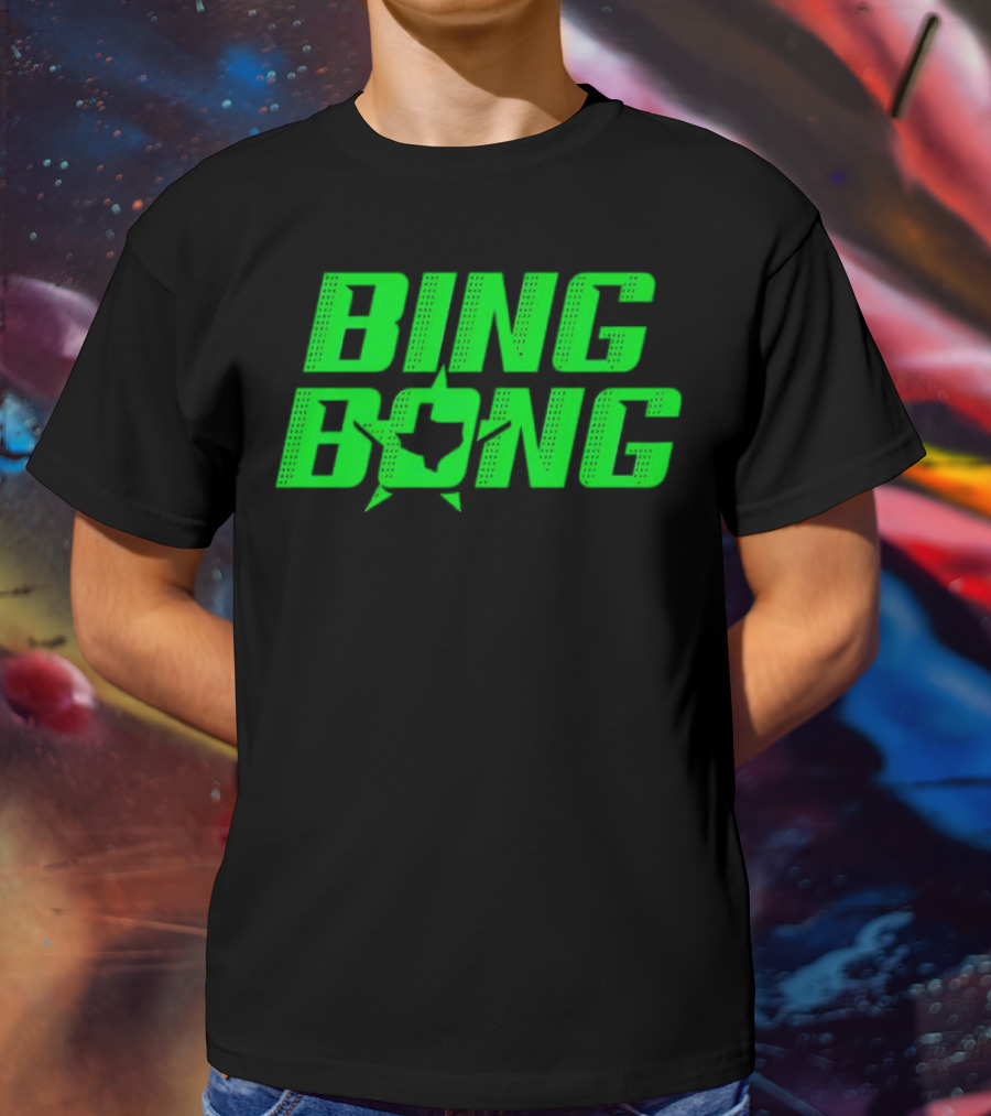 Dallas Stars Bing Bong Sports Text Logo Star Emblem T-Shirt