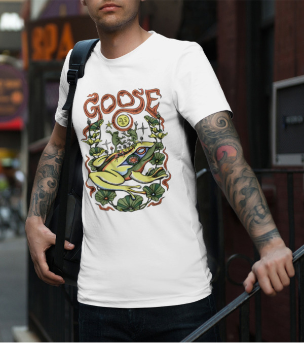 Goose The Band Frog Sun Nature Motif T-Shirt