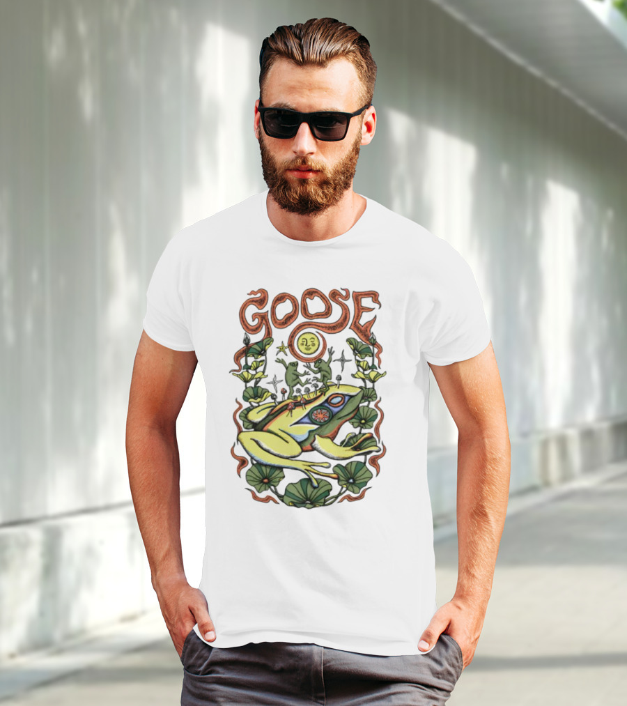 Goose The Band Frog Sun Nature Motif T-Shirt
