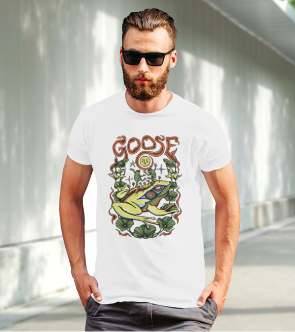Goose The Band Frog Sun Nature Motif T-Shirt