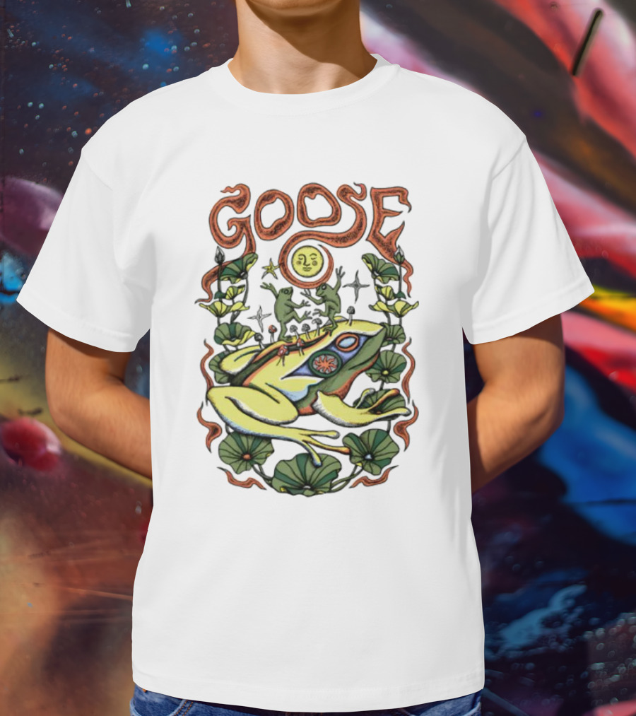 Goose The Band Frog Sun Nature Motif T-Shirt
