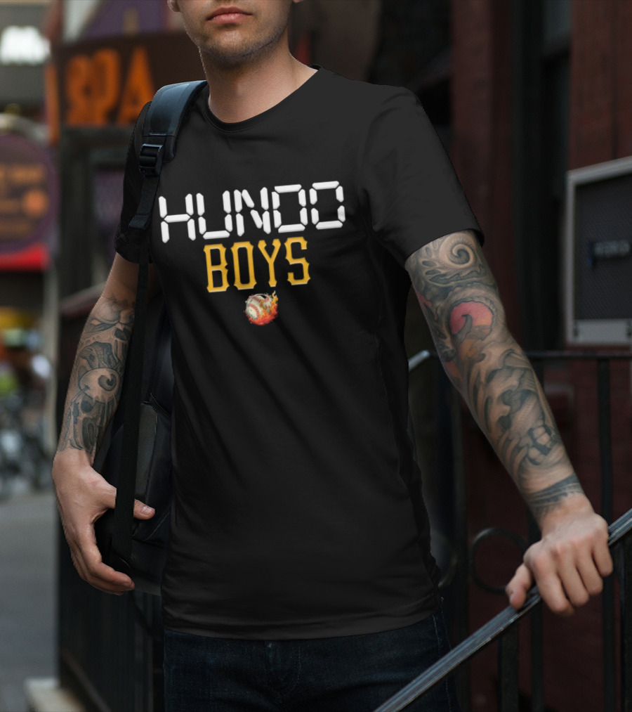 Hundo Boys Baseball Flame T-Shirt