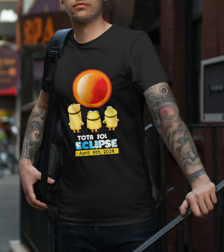 Minion Total Solar Eclipse Tota Sol Eclipse April 8th T-Shirt