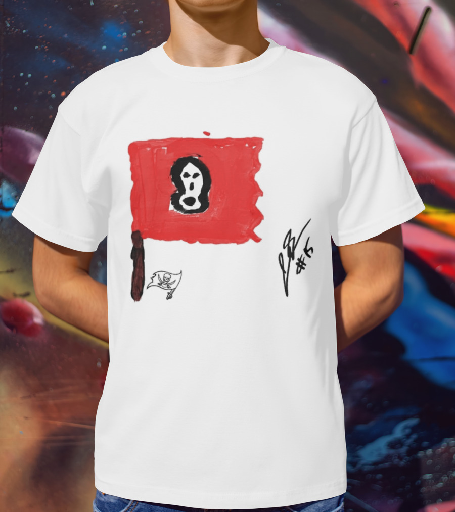 Rookies Paint Tampa Bay Buccaneers Flag Artwork #15 T-Shirt