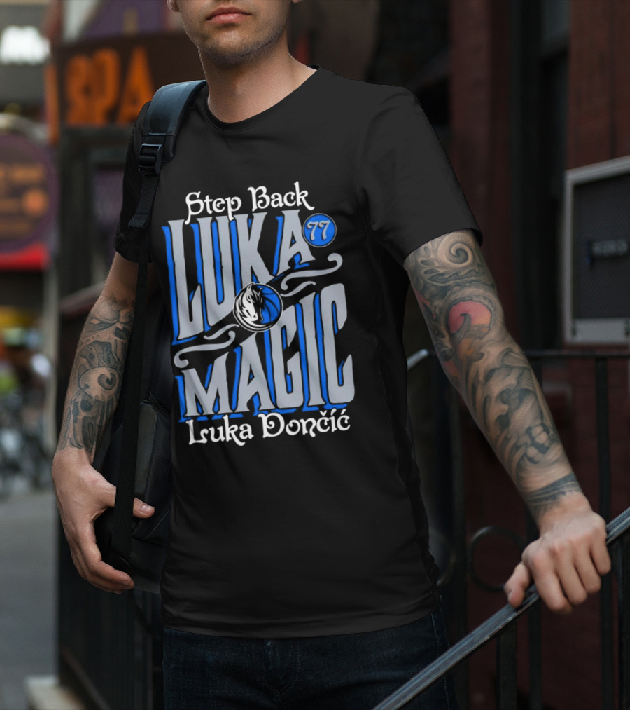 Step Back Luka Magic 77 Luka Dončić Dallas Mavericks T-Shirt