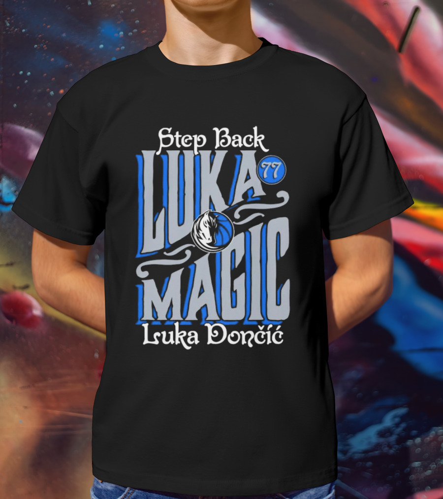 Step Back Luka Magic 77 Luka Dončić Dallas Mavericks T-Shirt