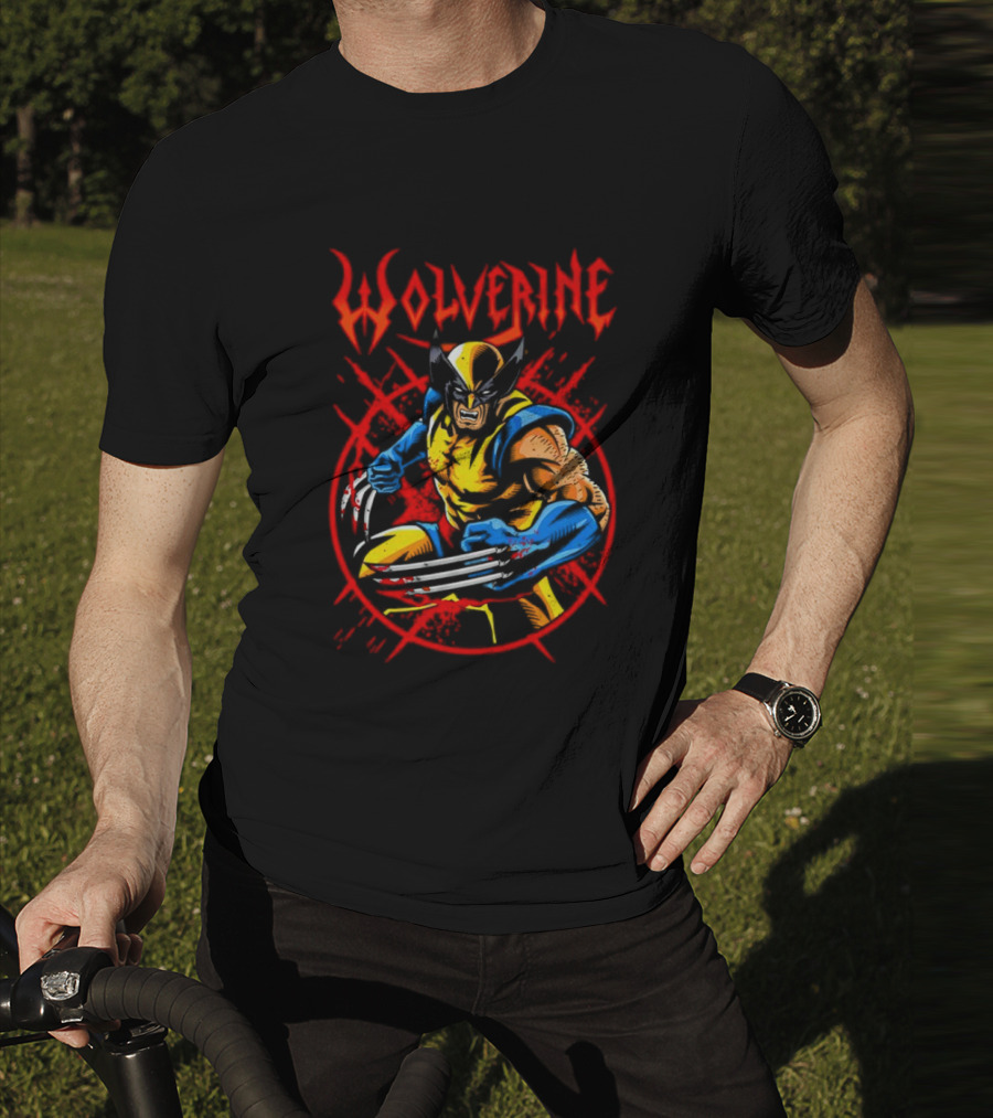 Wolverine Fierce Claws Violent Stance T-Shirt