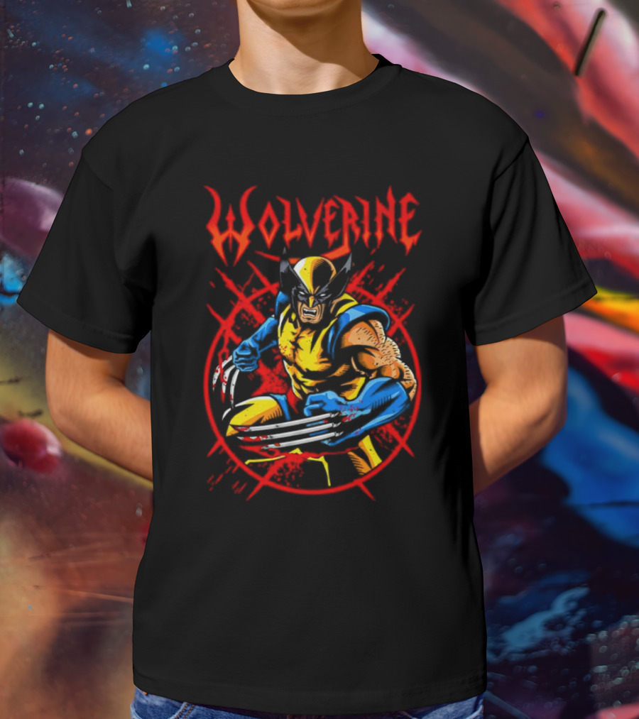 Wolverine Fierce Claws Violent Stance T-Shirt