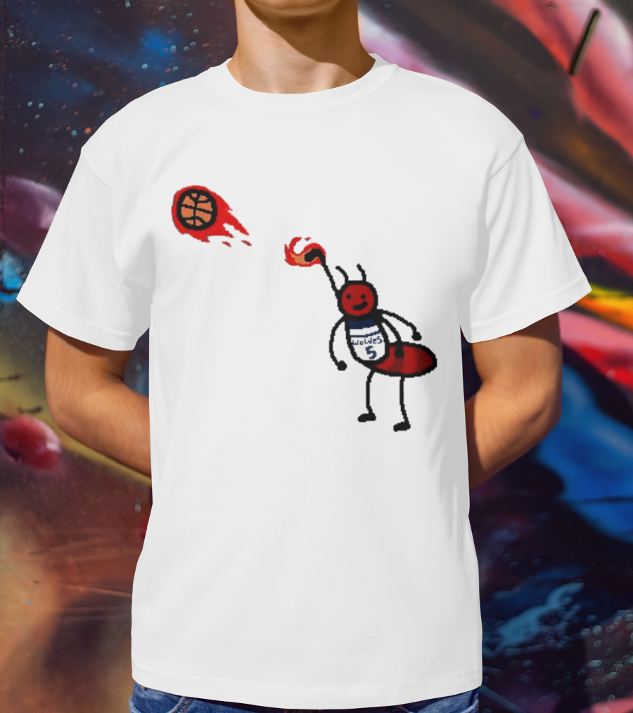 Anthony Edwards Minnesota Timberwolves Fire Ant Basketball T-Shirt