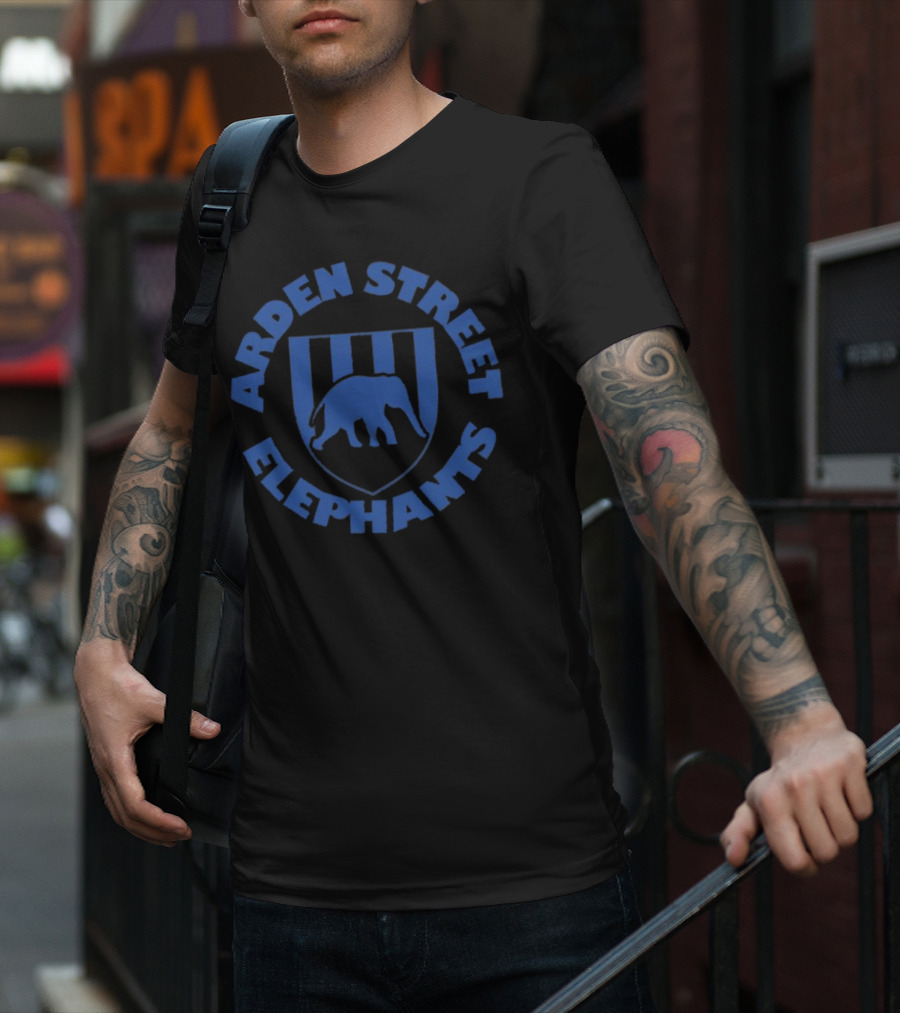 Arden Street Elephants Blue Emblem T-Shirt