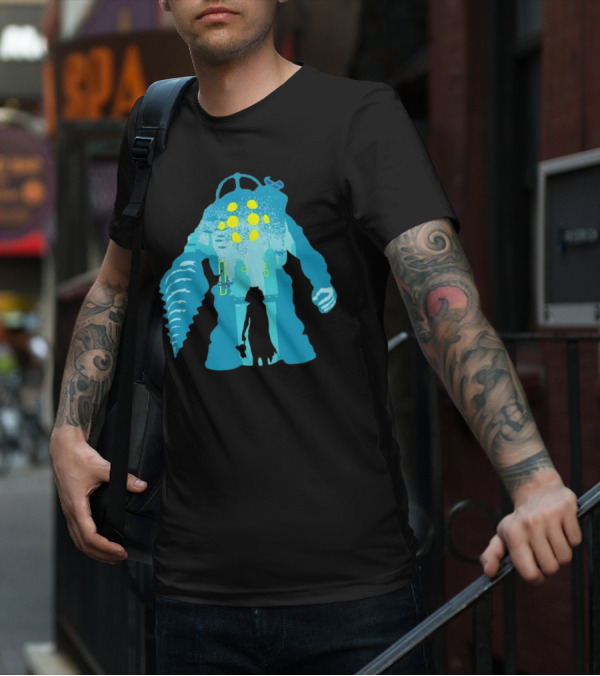 Big Daddy And Little Sister BioShock Underwater Adventure T-Shirt