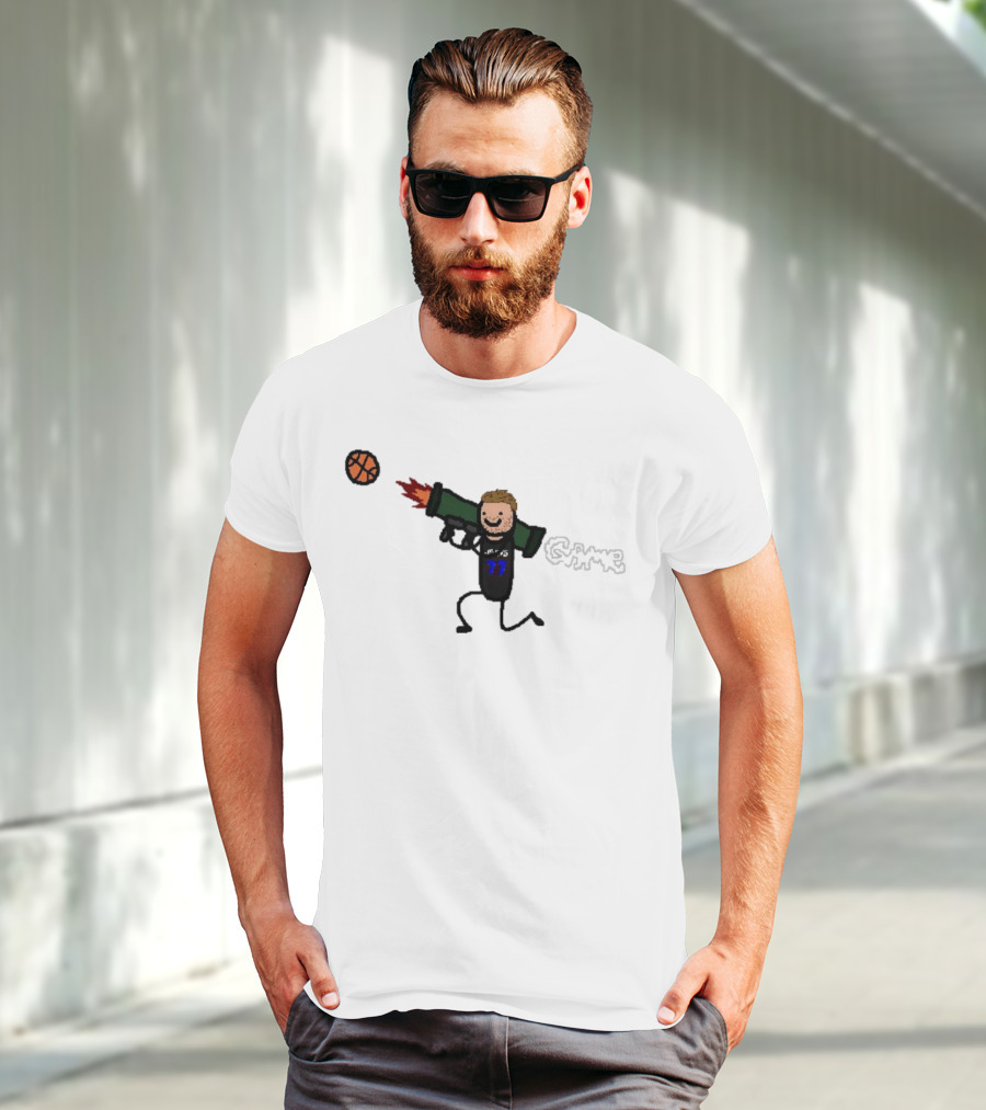 Dallas Mavericks Luka Doncic Bazooka Doncic Cartoon Basketball Action T-Shirt