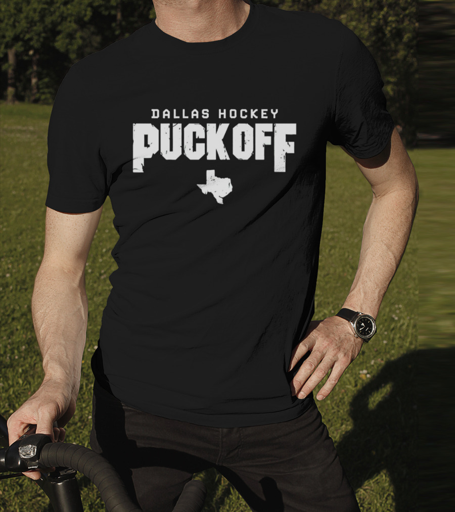 Dallas Hockey Puck Off Texas T-Shirt