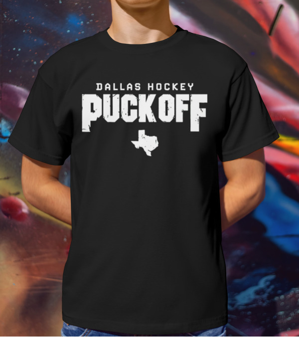 Dallas Hockey Puck Off Texas T-Shirt