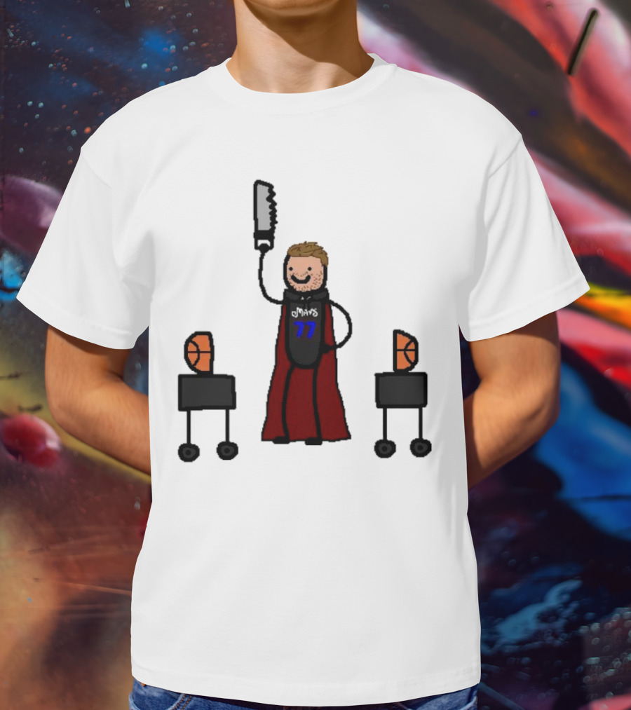 Luka Doncic Dallas Mavericks Luka Magic Basketball Hero With Cape And Saw T-Shirt