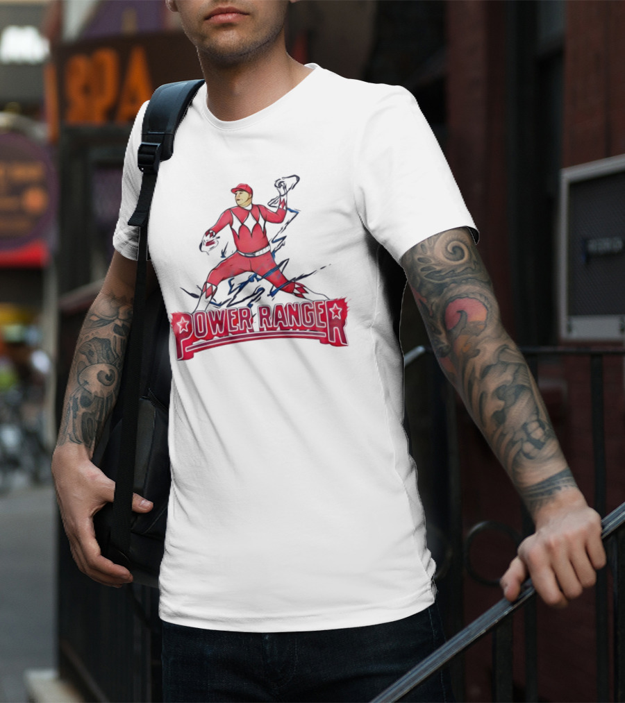Power Ranger Ranger Suarez Baseball Pitcher Mashup T-Shirt