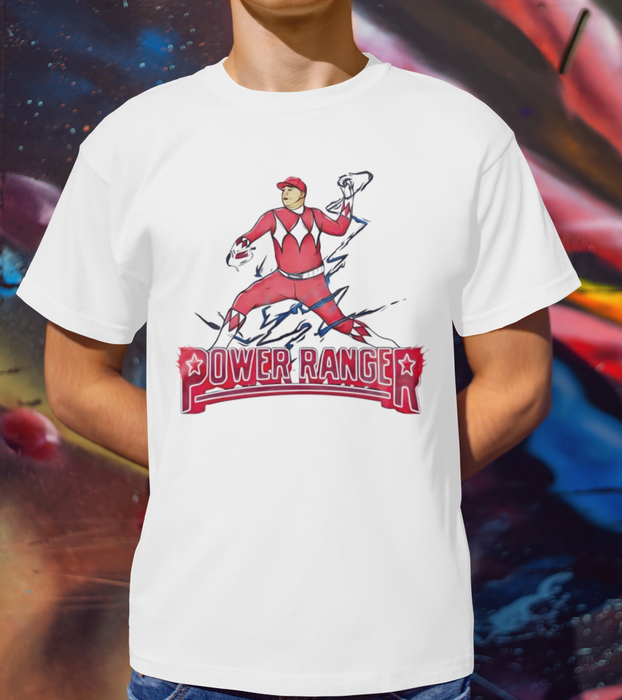 Power Ranger Ranger Suarez Baseball Pitcher Mashup T-Shirt