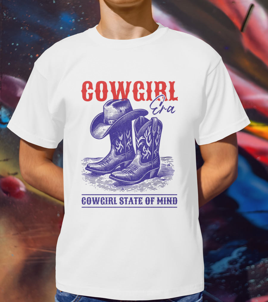 Cowgirl Era Cowgirl State Of Mind Vintage T-Shirt