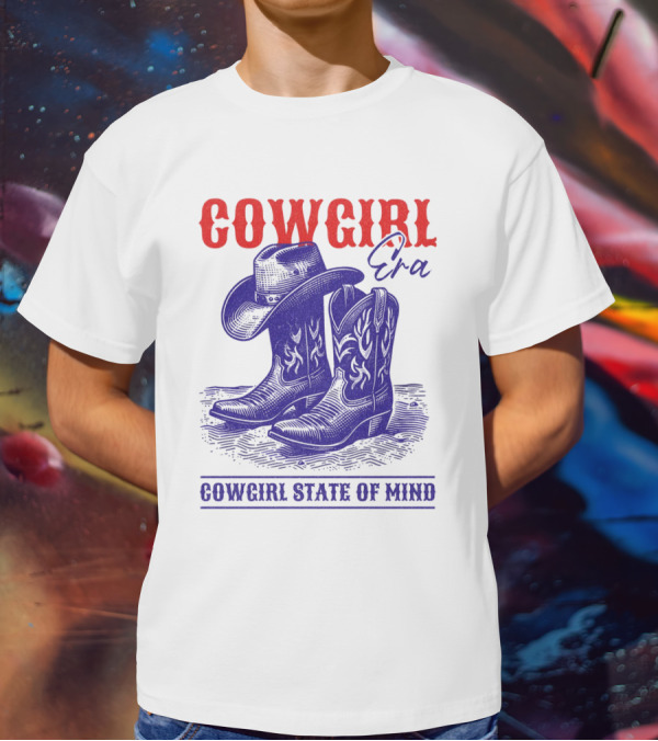 Cowgirl Era Cowgirl State Of Mind Vintage T-Shirt