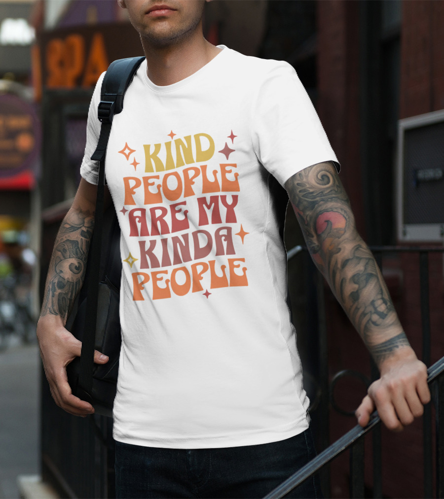 Kind People Are My Kinda People Groovy Retro Psychedelic T-Shirt