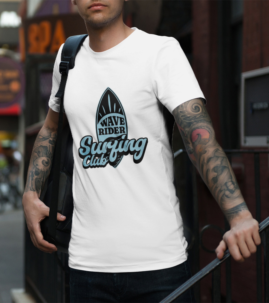 Wave Rider Surfing Club Surfboard T-Shirt
