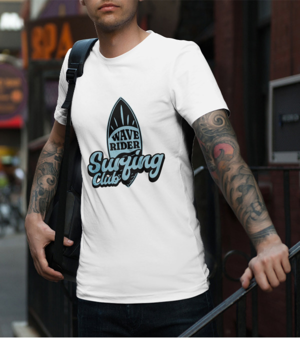 Wave Rider Surfing Club Surfboard T-Shirt
