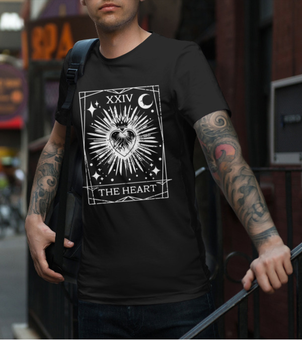 XXIV The Heart Tarot Card Celestial T-Shirt
