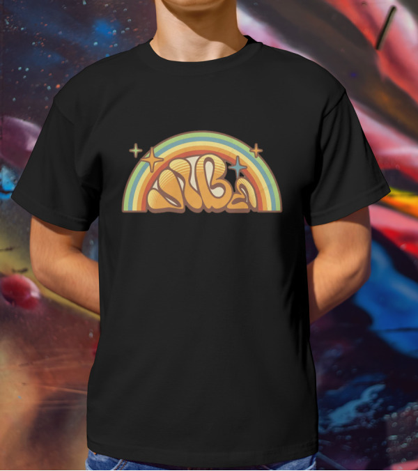 Retro Vibe Rainbow Stars T-Shirt