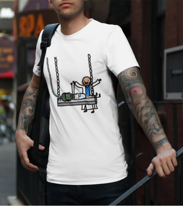 Dereck Its A Live-Ly Frankenstein Doctor With Green Zombie On Medical Table T-Shirt