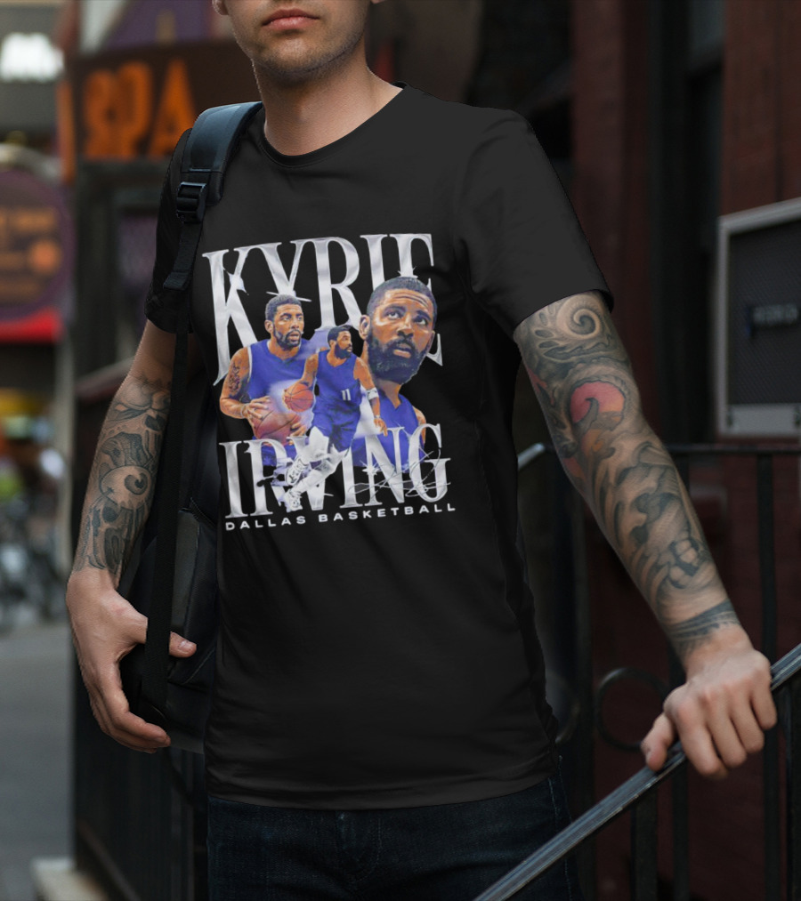 Kyrie Irving Dallas Basketball Vintage Retro Athlete Action T-Shirt