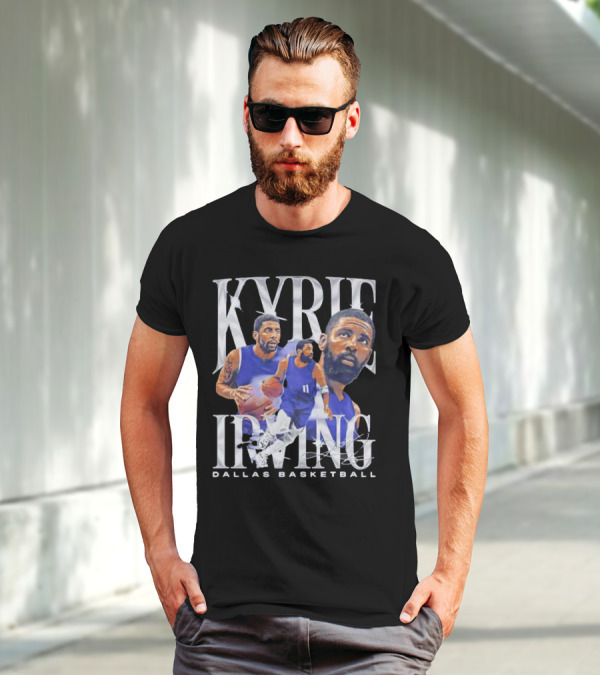 Kyrie Irving Dallas Basketball Vintage Retro Athlete Action T-Shirt