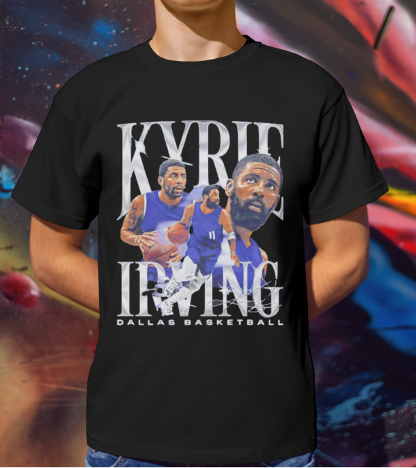 Kyrie Irving Dallas Basketball Vintage Retro Athlete Action T-Shirt