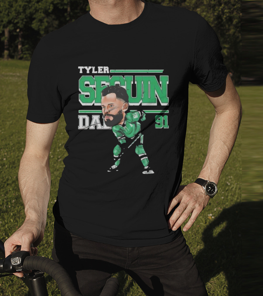 Tyler Seguin Dallas 91 Cartoon Hockey Player T-Shirt