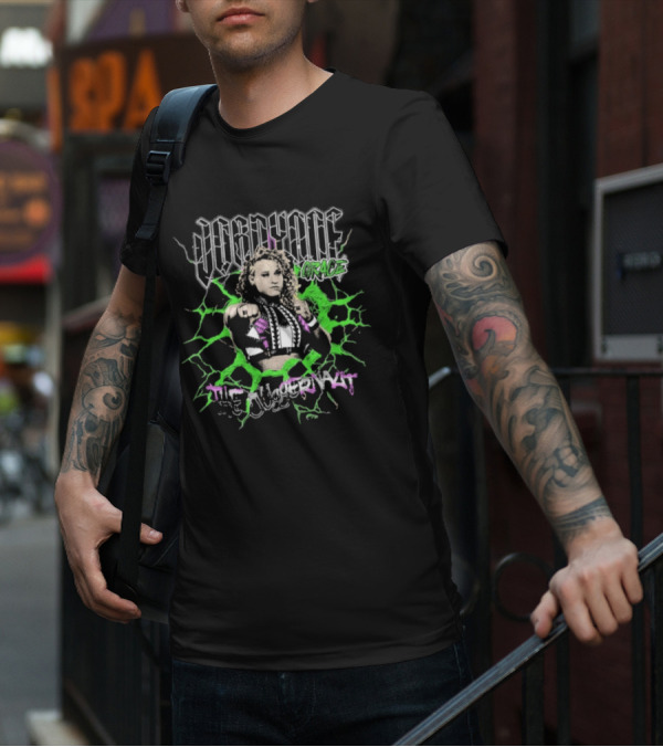Jordynne Grace The Juggernaut Power Pose With Green Lightning Background T-Shirt