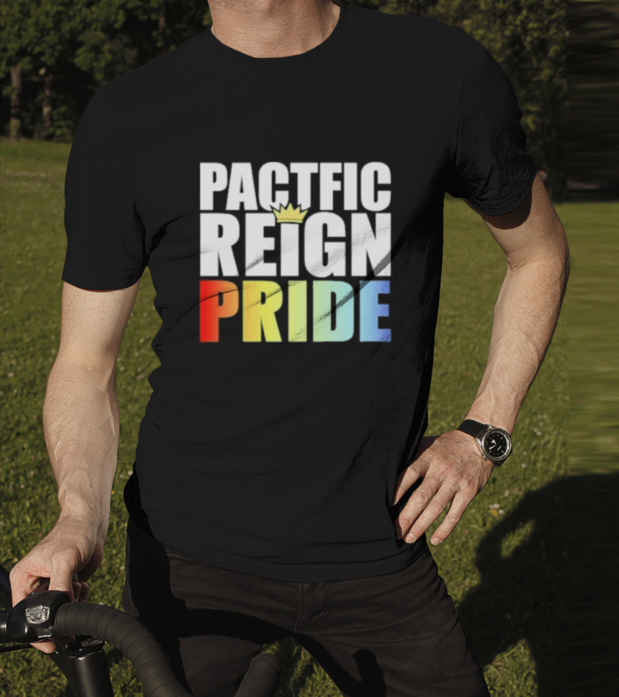 Pacific Reign Pride Crown Rainbow Colors T-Shirt
