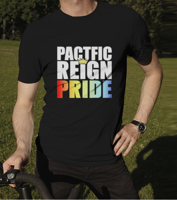 Pacific Reign Pride Crown Rainbow Colors T-Shirt