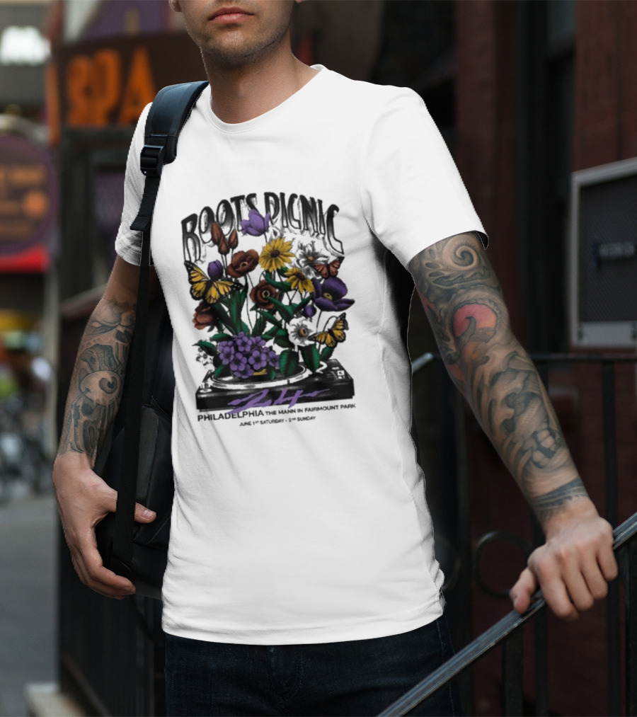 Roots Picnic Philadelphia Fairmount Park Flowers June T-Shirt