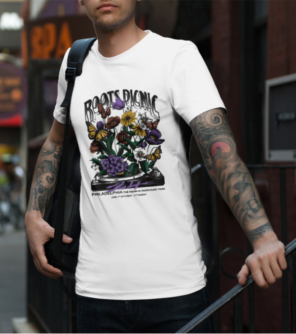 Roots Picnic Philadelphia Fairmount Park Flowers June T-Shirt