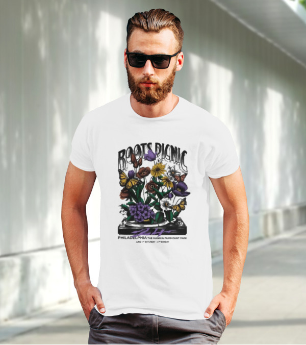 Roots Picnic Philadelphia Fairmount Park Flowers June T-Shirt