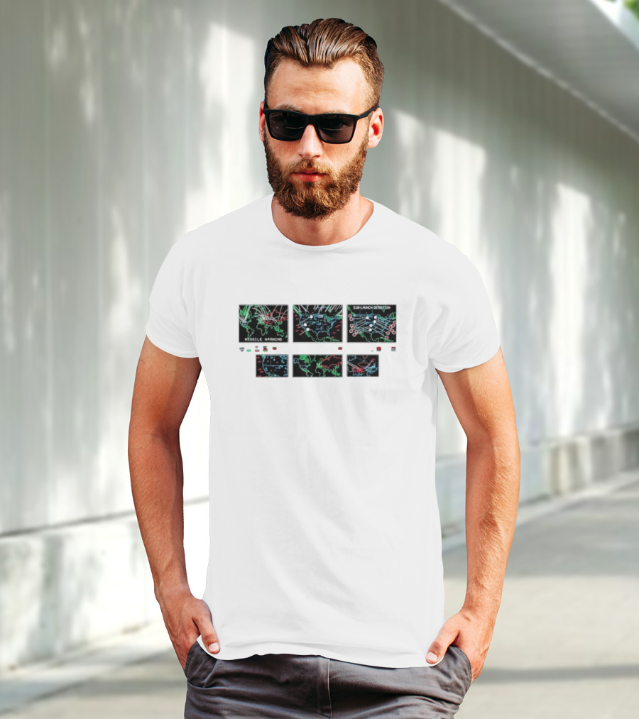 Sub-launch Detection And Missile Warning Visualization Maps T-Shirt
