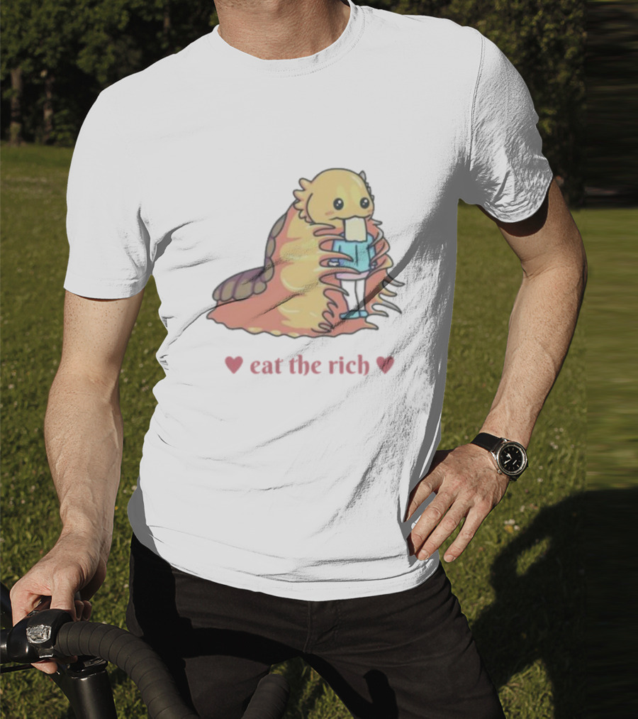The Space Slug Eat The Rich Heart T-Shirt