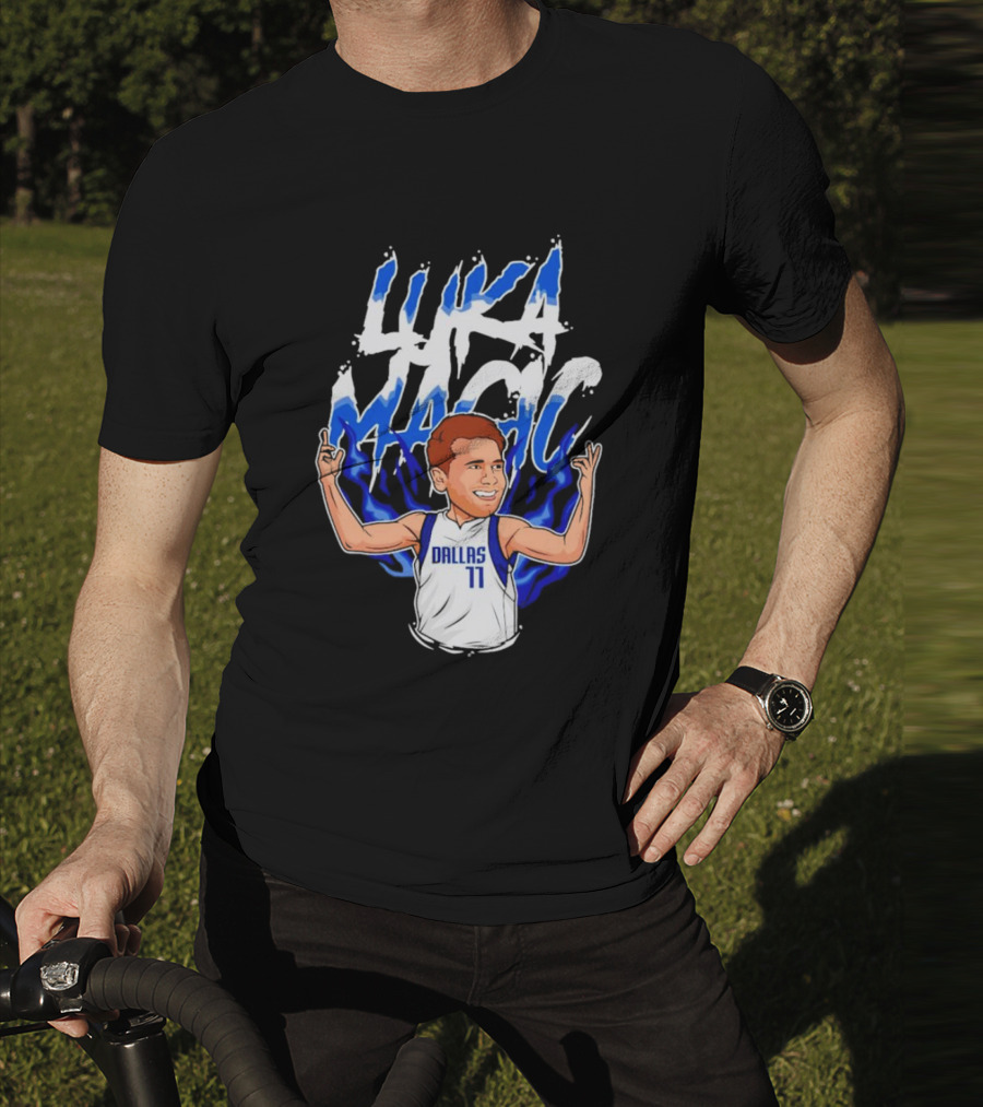 Luka Doncic Luka Magic Dallas Basketball Player Cartoon T-Shirt