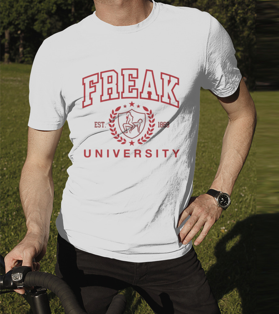 Freak University Est 1869 Centaur Crest Laurel Badge T-Shirt