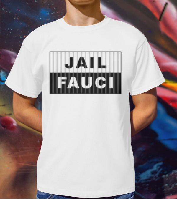 Jail Fauci Black And White Stripes T-Shirt