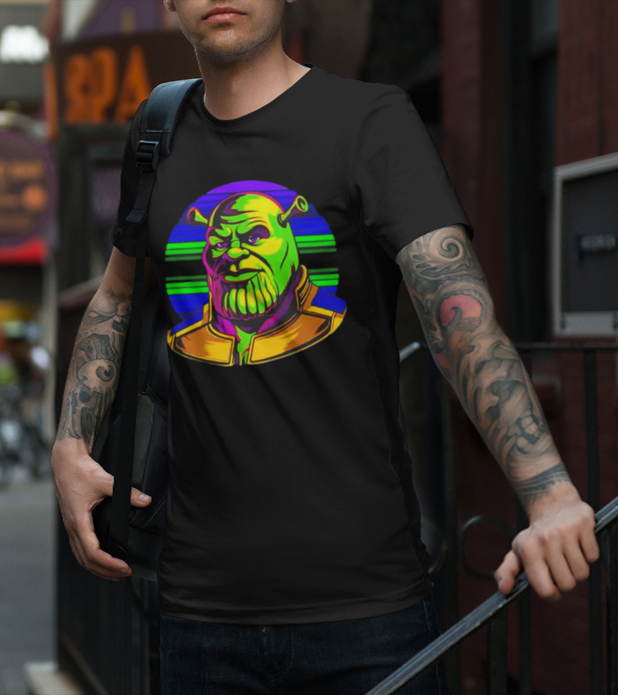 Shrek Thanos Fusion Shreknos Pop Art Crossover T-Shirt