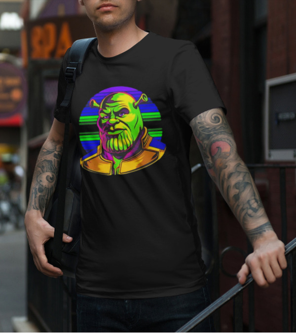 Shrek Thanos Fusion Shreknos Pop Art Crossover T-Shirt
