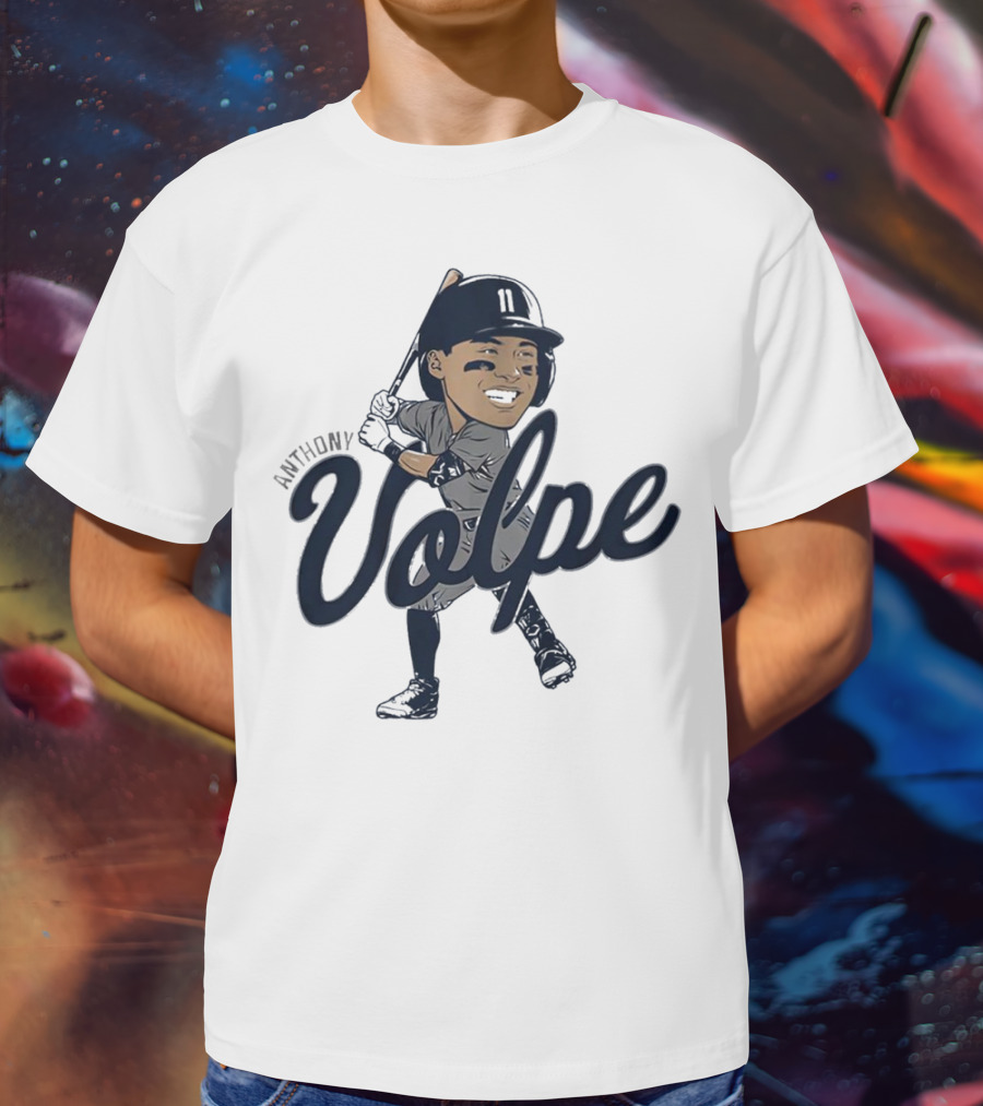 Anthony Volpe New York Yankees Caricature T-Shirt