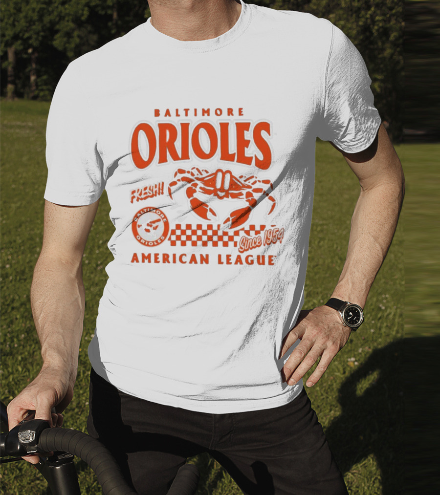 Baltimore Orioles Fresh Crab Since 1954 American League Baseball Retro Team T-Shirt